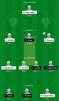 Dream11 Team for Buffalo Gladiators vs Chui Riders - Tanzania T10 2021.